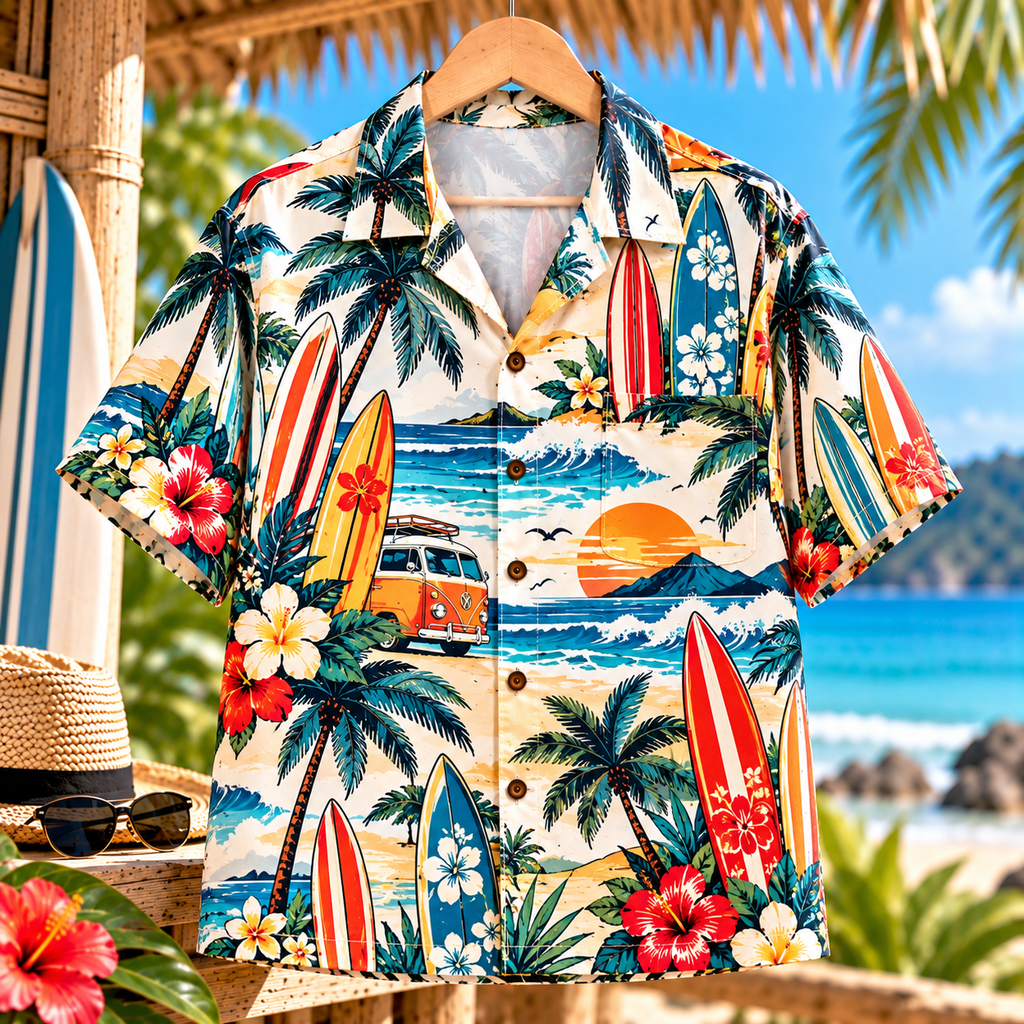 Hawaiian Shirts  ลายเซิร์ฟบอร์ด