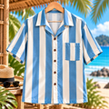Shirts  ลายทาง ฟ้าขาวมินิมอล